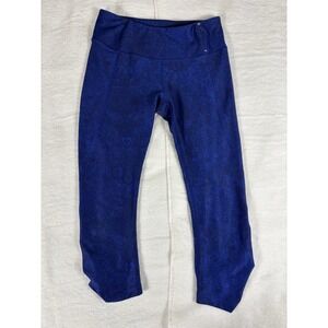 Calia Small Blue Athletic Capri Leggings Carrie Underwood Zip Pocket Ruched Legs